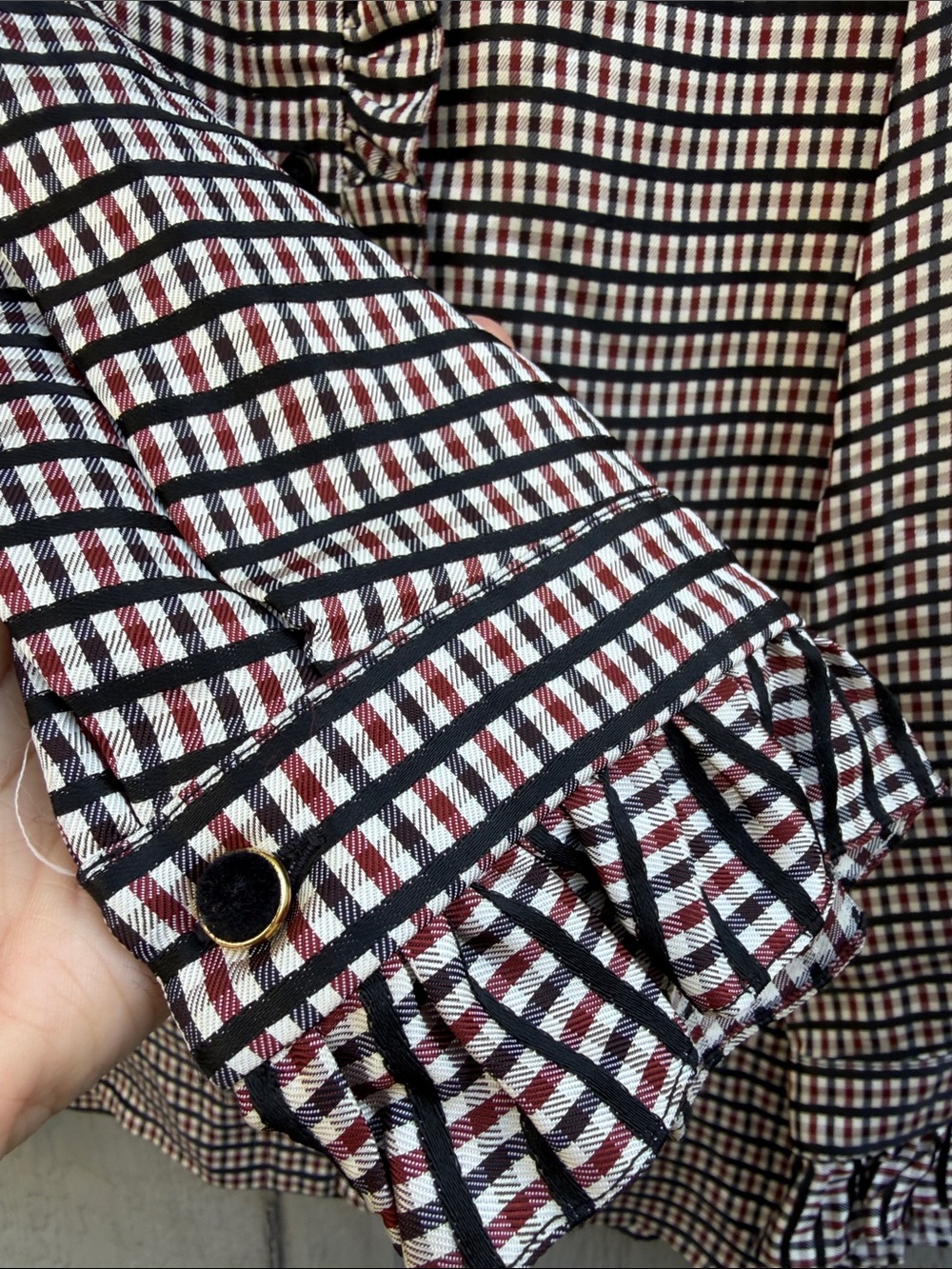 Sandro Ruffle Front Button-Up Blouse - Picture 5 of 9
